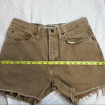 Wrangler tan/khaki High waisted denim Cutoffs. Waist Size 28