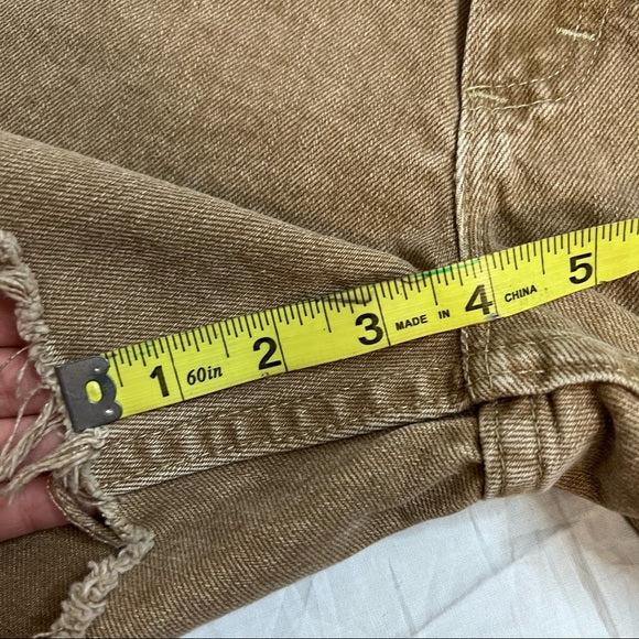 Wrangler tan/khaki High waisted denim Cutoffs. Waist Size 28