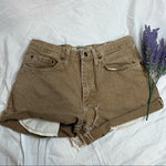 Wrangler tan/khaki High waisted denim Cutoffs. Waist Size 28