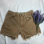 Wrangler tan/khaki High waisted denim Cutoffs. Waist Size 28