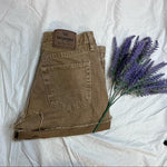 Wrangler tan/khaki High waisted denim Cutoffs. Waist Size 28