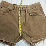 Wrangler tan/khaki High waisted denim Cutoffs. Waist Size 28