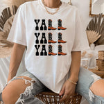 Yall Yall Yall Black and Orange Cowboy Cowgirl Western Boots