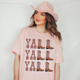 Yall Yall Yall Dusty Pink Cowboy Cowgirl Western Boots