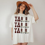 Yall Yall Yall Maroon Aggie Cowboy Cowgirl Western Boots